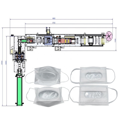 40PCS/Min Nonwoven 1+1 Mask Machine For Lip Language Plane